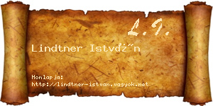 Lindtner István névjegykártya