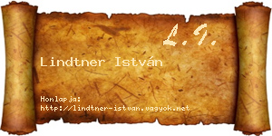Lindtner István névjegykártya